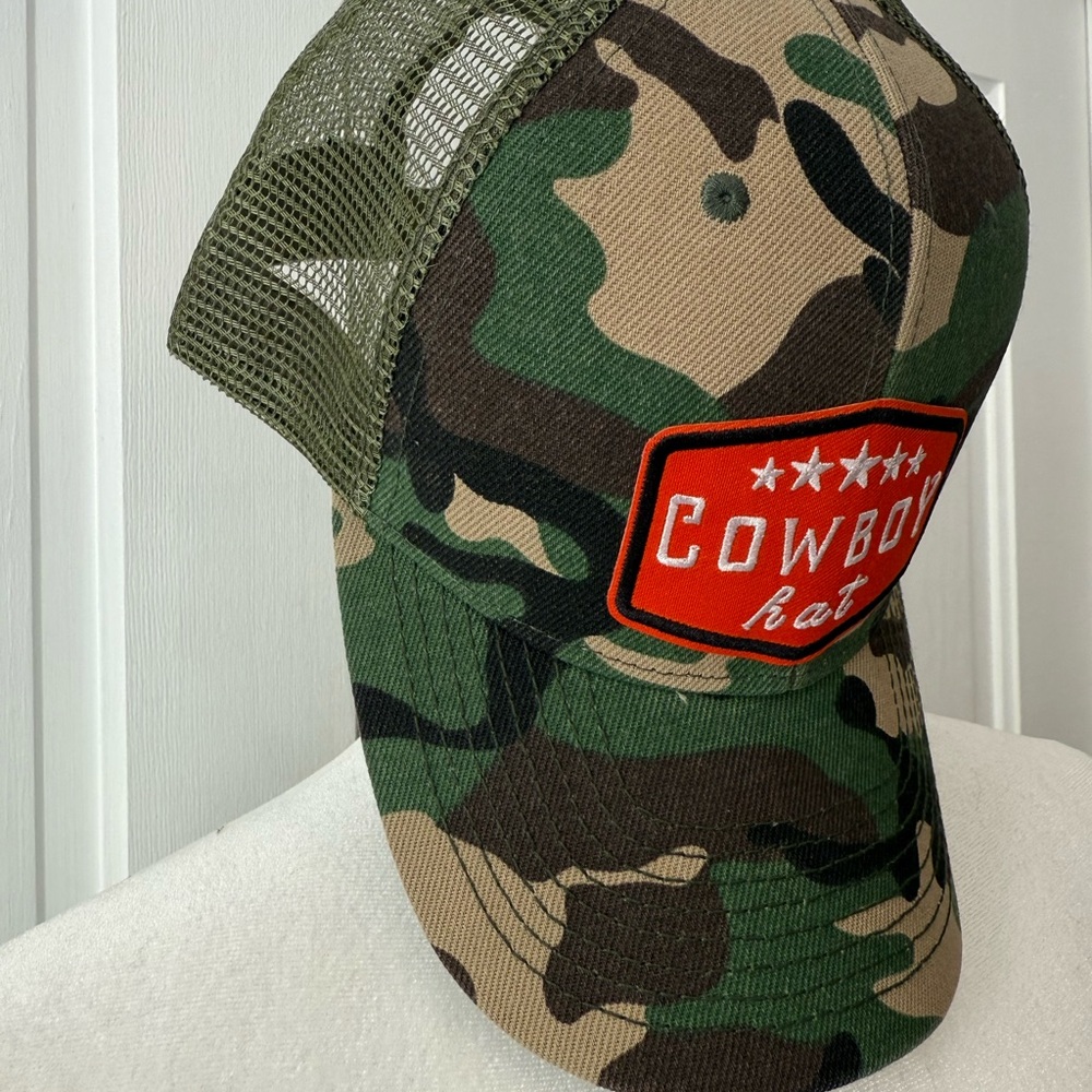 Camouflage Cowboy Trucker Hat - Picture 2 of 5
